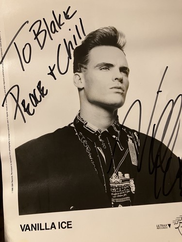Vanilla ice signed 8x10 - ice,